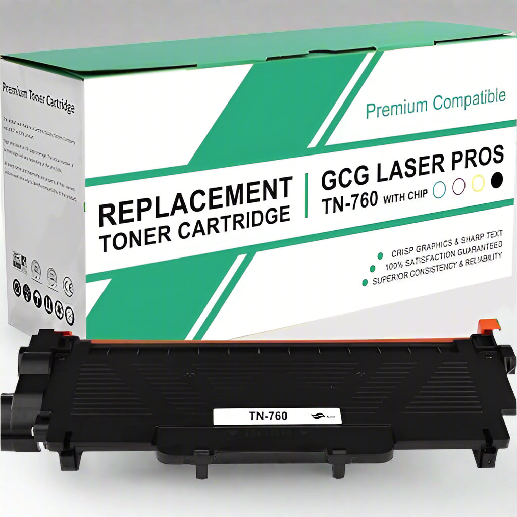 GCG | 4 Pack | TN-760 TN-660 High Yield Laser Printer Toner Cartridge Replacement | For Brother Printers | Black