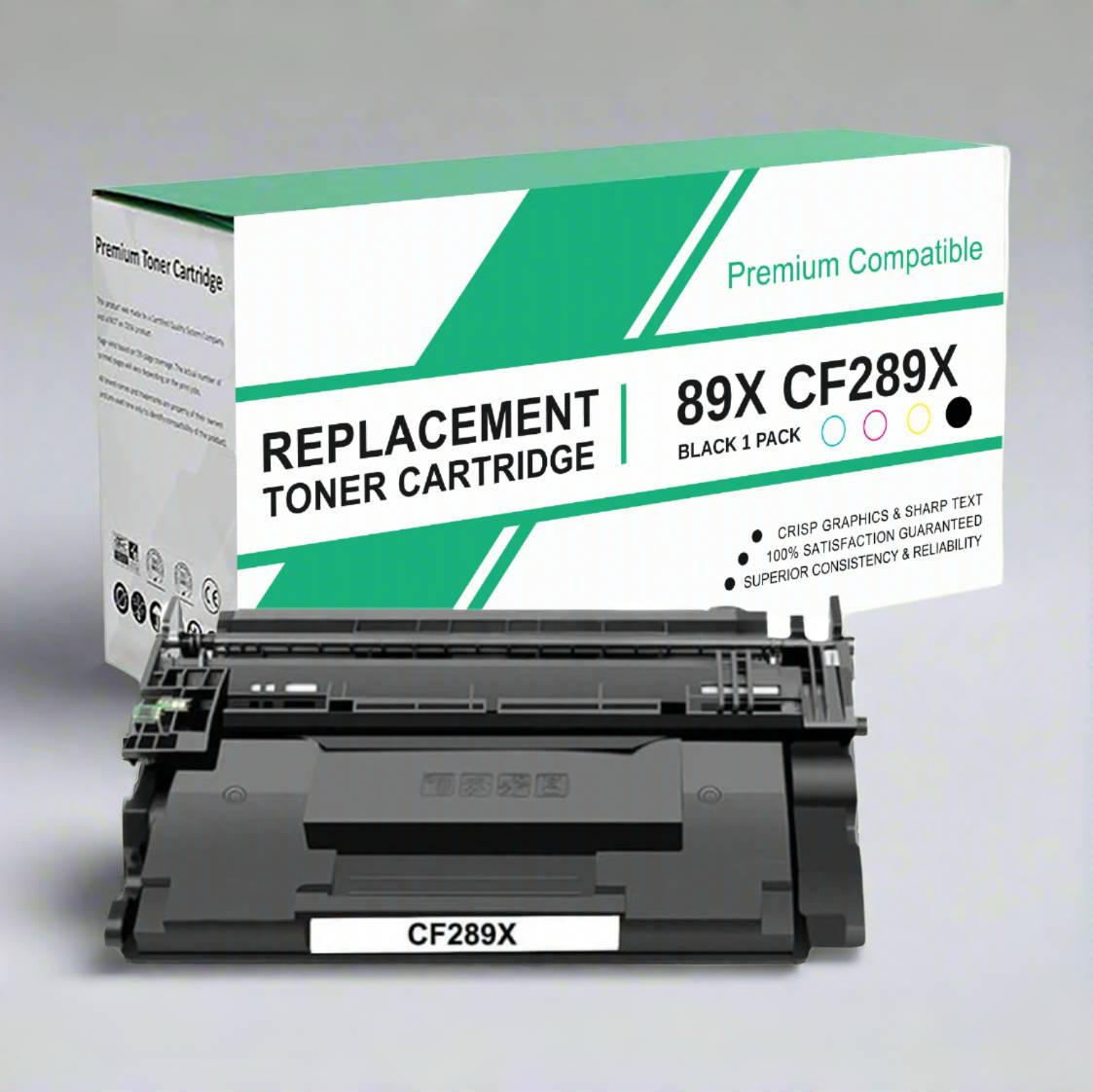 GCG | 1 Pack | 89X 89A CF289X CF289A High Yield Toner Cartridge Replacement | Compatible for HP LaserJet Enterprise Printers | Black