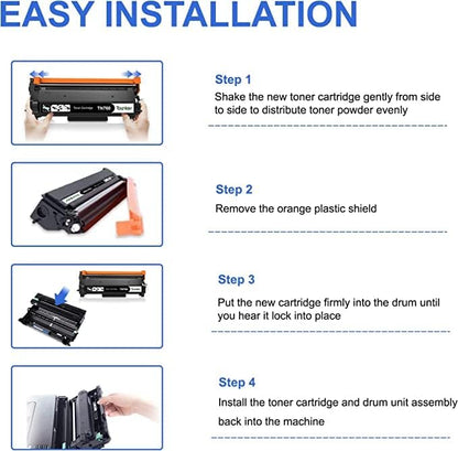 GCG | 4 Pack | TN221 TN225 Toner Cartridge Replacement | Compatible for Brother Laser Printers | KCMY