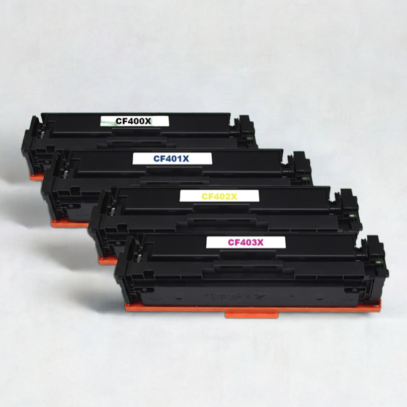 GCG | 4 Pack | 201X CF400X Toner Cartridge High Yield 2800 Pages | Compatible for HP Canon Laser Printers | KCMY