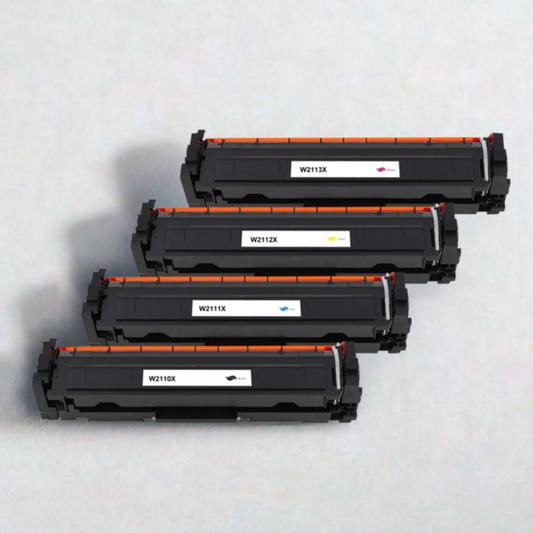 GCG | 4 Pack | 206X W2110X Toner Cartridge High Yield Replacement for HP Color LaserJet Pro Printers | KCMY